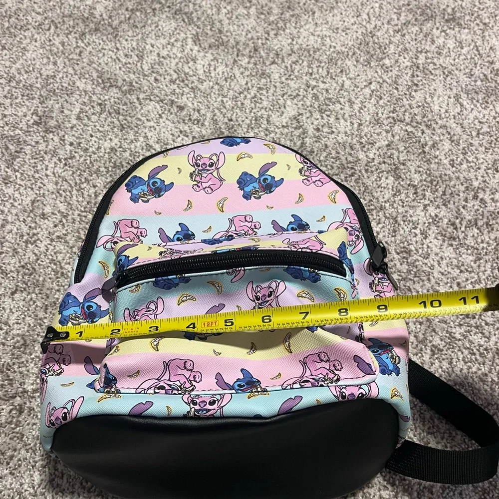 Disney Lilo & Stitch Mini Backpack Pastel Allover Print Zipper Bag